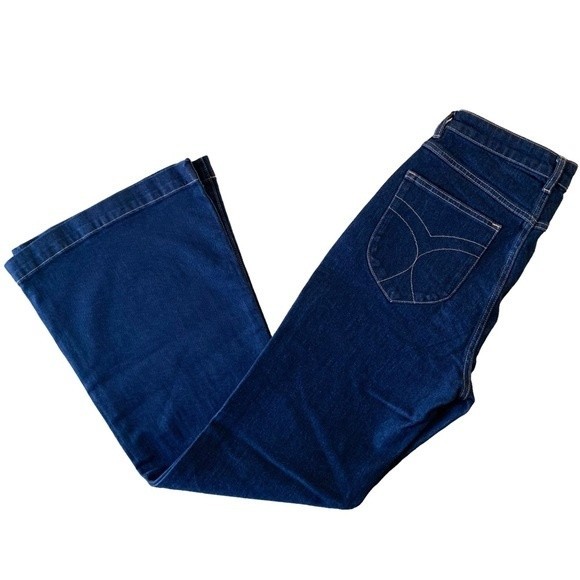 ROLLA’S EASTCOAST HIGH RISE FLARE ORGANIC COTTON JEANS IN LUX BLUE - Picture 10 of 15